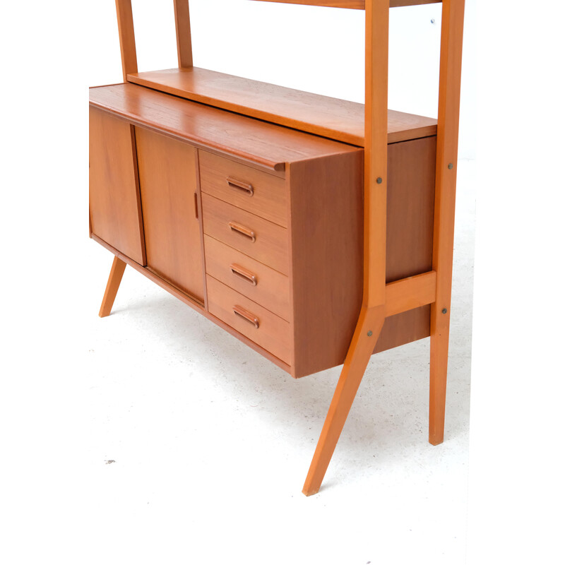 Vintage teak bookcase by Bengt Ruda for Norska Kompaniet, Denmark 1960s