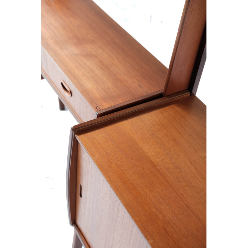 Vintage teak wall unit by Torbjorn Afdal for Bruksbo Tyristrand, Norway 1960s