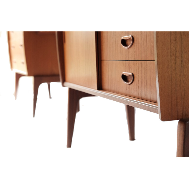 Vintage teak wall unit by Torbjorn Afdal for Bruksbo Tyristrand, Norway 1960s