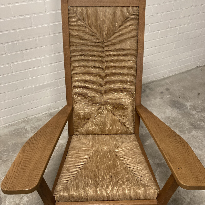 Vintage Worpswede rocking chair by Willi Ohler