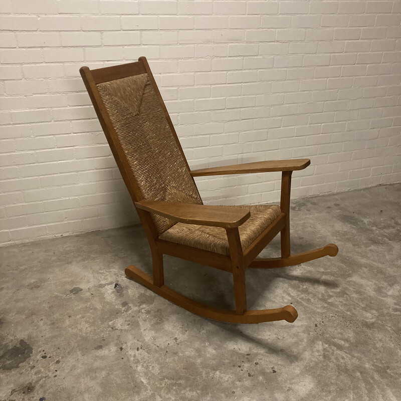 Cadeira de baloiço Vintage Worpswede de Willi Ohler