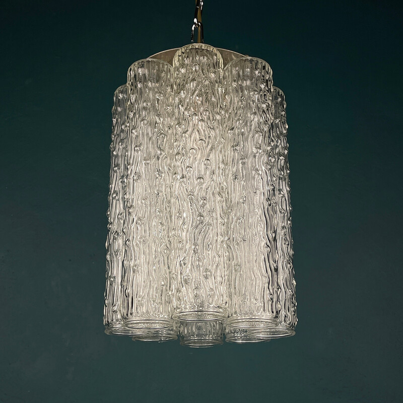 Vintage Murano glass chandelier by Toni Zuccheri for Venini & Co, Italy 1960s