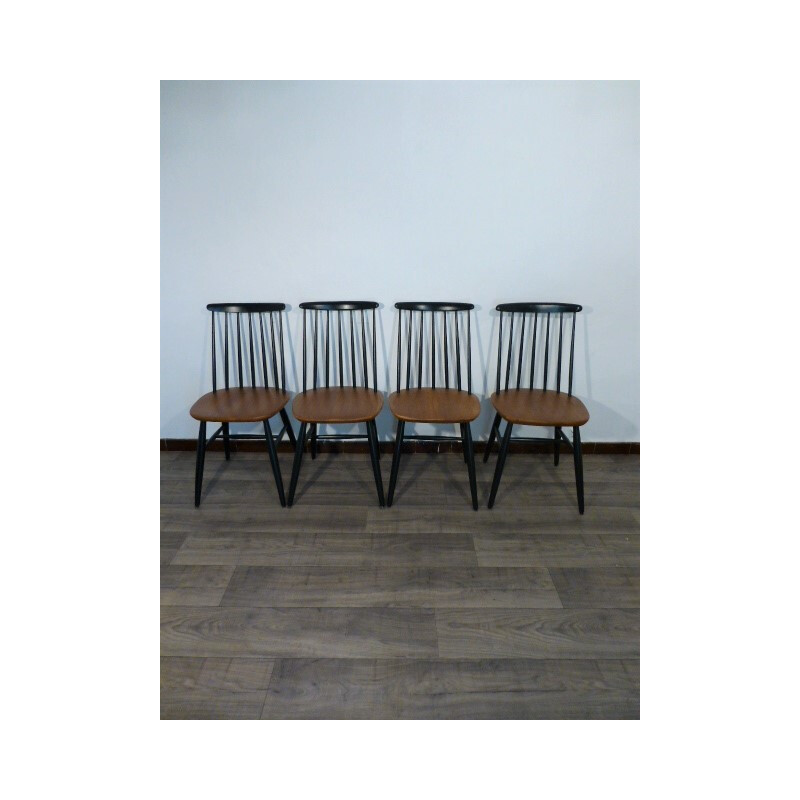 Scandinavianet of 4 chairs - 1960s