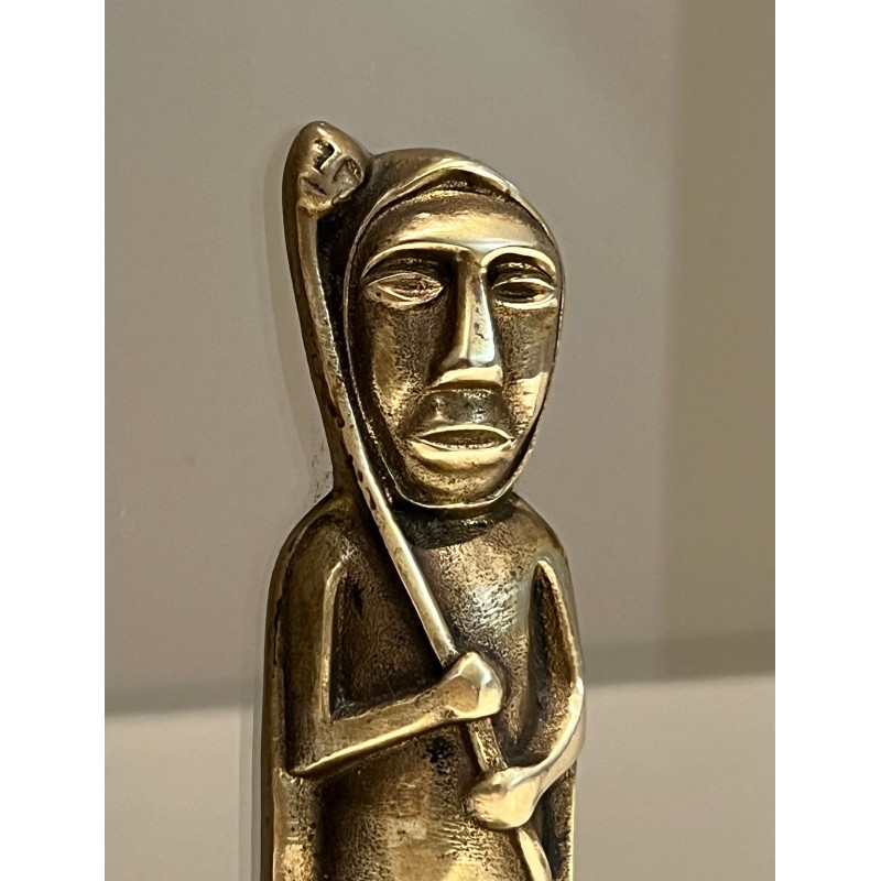 Vintage vidro fumado e tela de bronze por Anton Prinner, França 1930