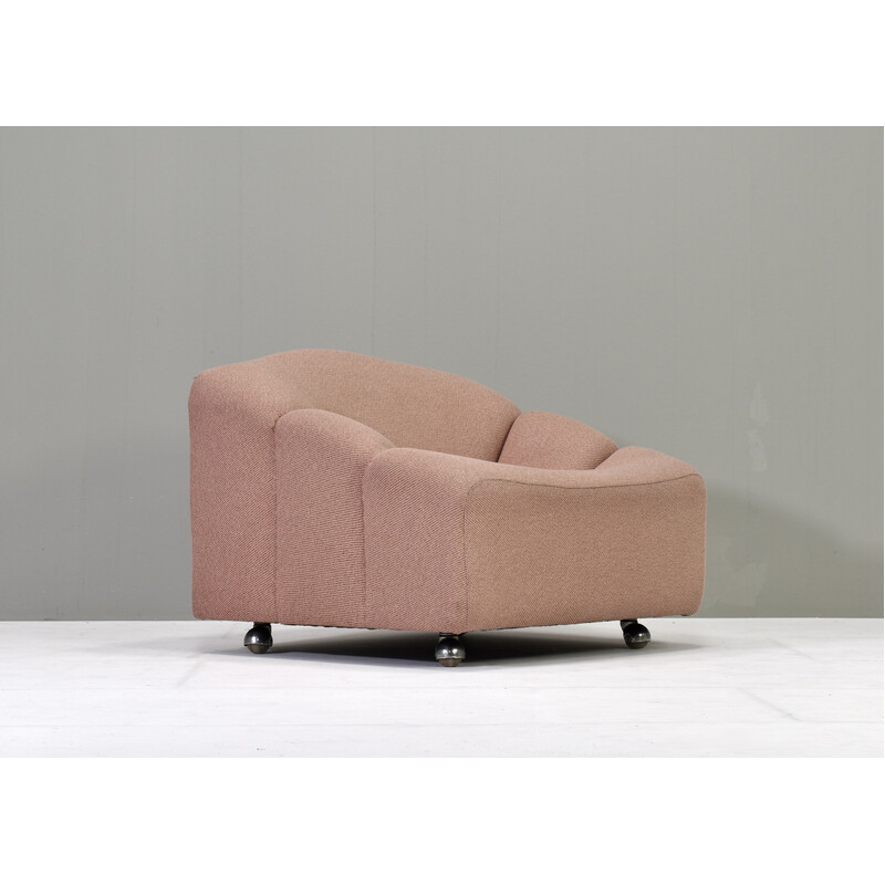Vintage Abcd armchair in wool and chrome by Pierre Paulin for Artifort, Netherlands 1968s