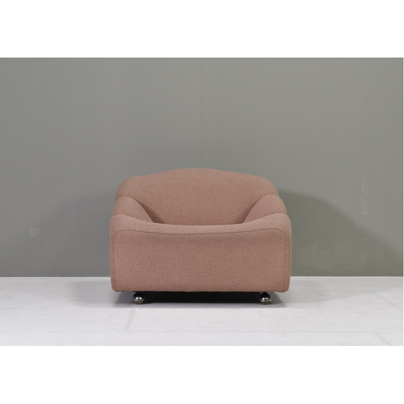 Vintage Abcd armchair in wool and chrome by Pierre Paulin for Artifort, Netherlands 1968s