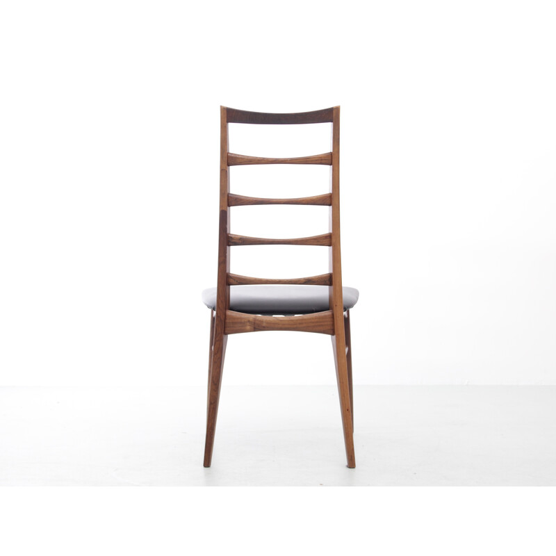 Set di 4 sedie scandinave vintage in pelle di Niels Koefoed