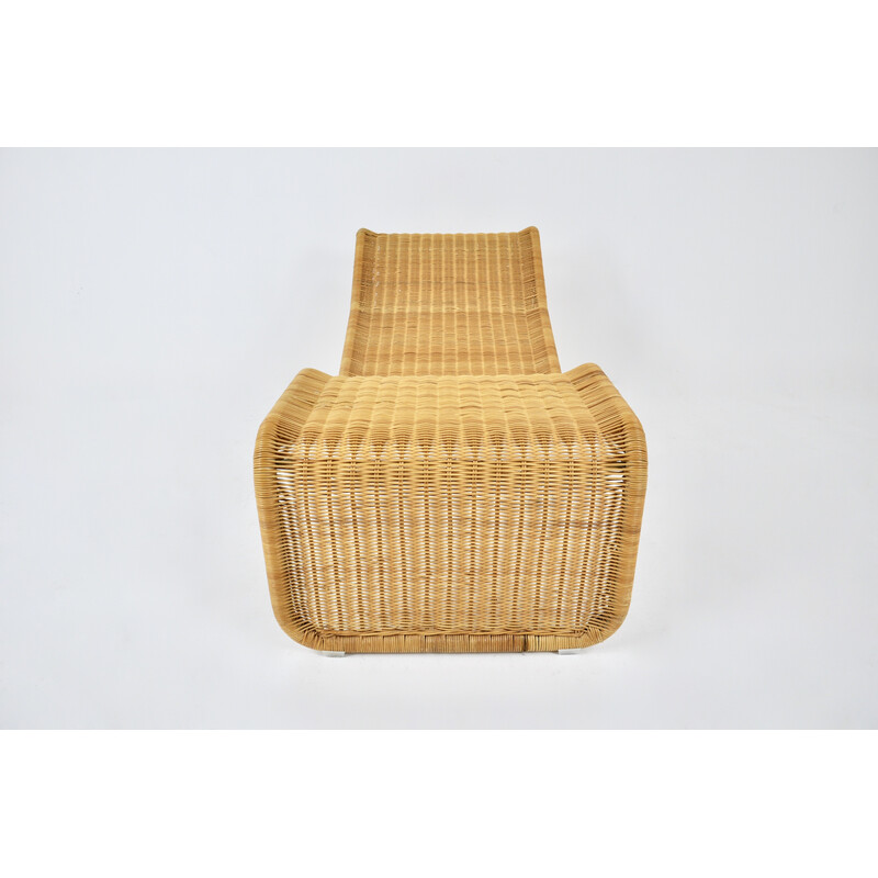 Vintage-Lounge-Sessel P3s aus Rattan von Tito Agnoli, 1960