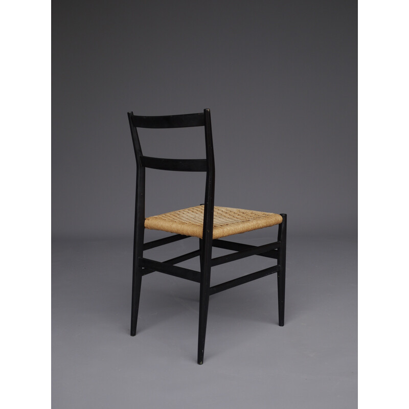 Set van 6 vintage 'Leggera' stoelen van Gio Ponti voor Figli di Amedeo Cassina, jaren 1950