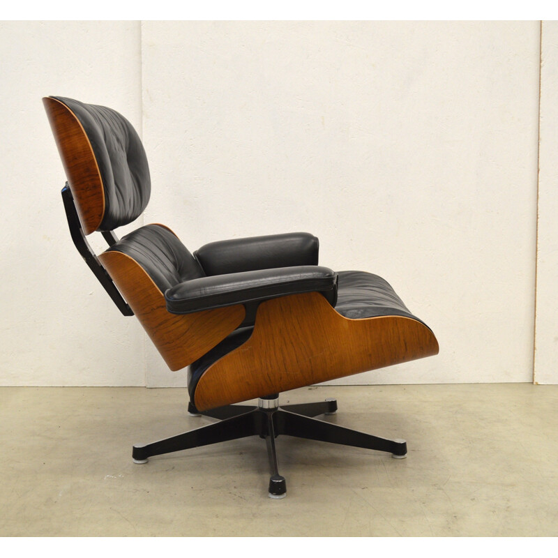 Rosewood Herman Miller Eames Lounge Chair & Ottoman, Eames - 1970s