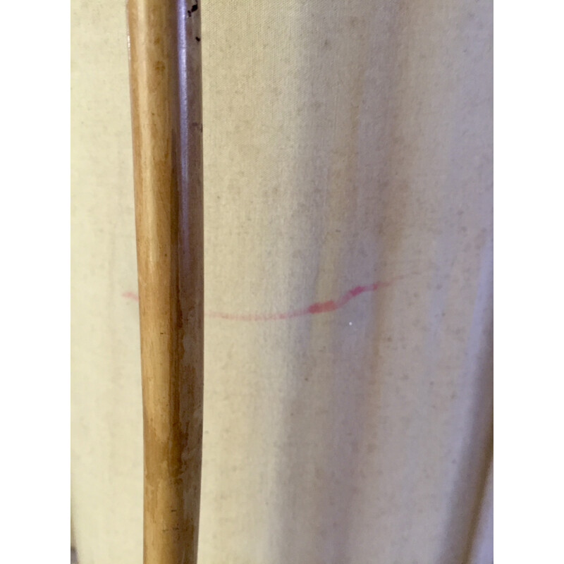 Lámpara vintage de bambú y algodón de Louis Sognot