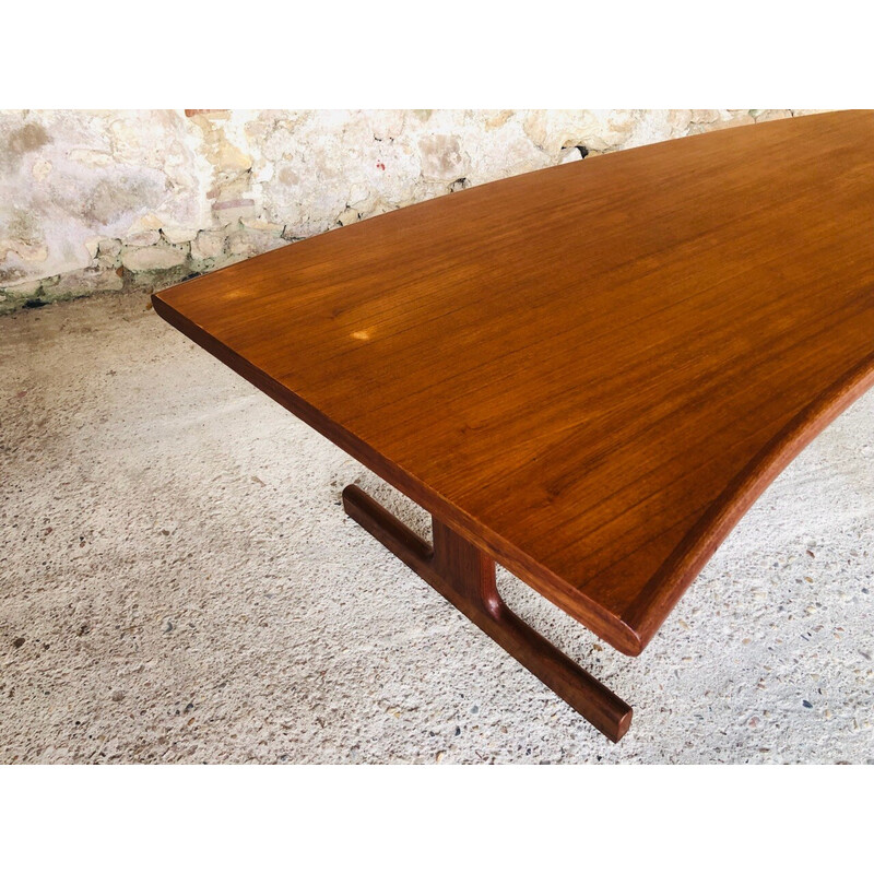 Table basse vintage en teck par Johannes Andersen pour Cfc Silkeborg, 1960