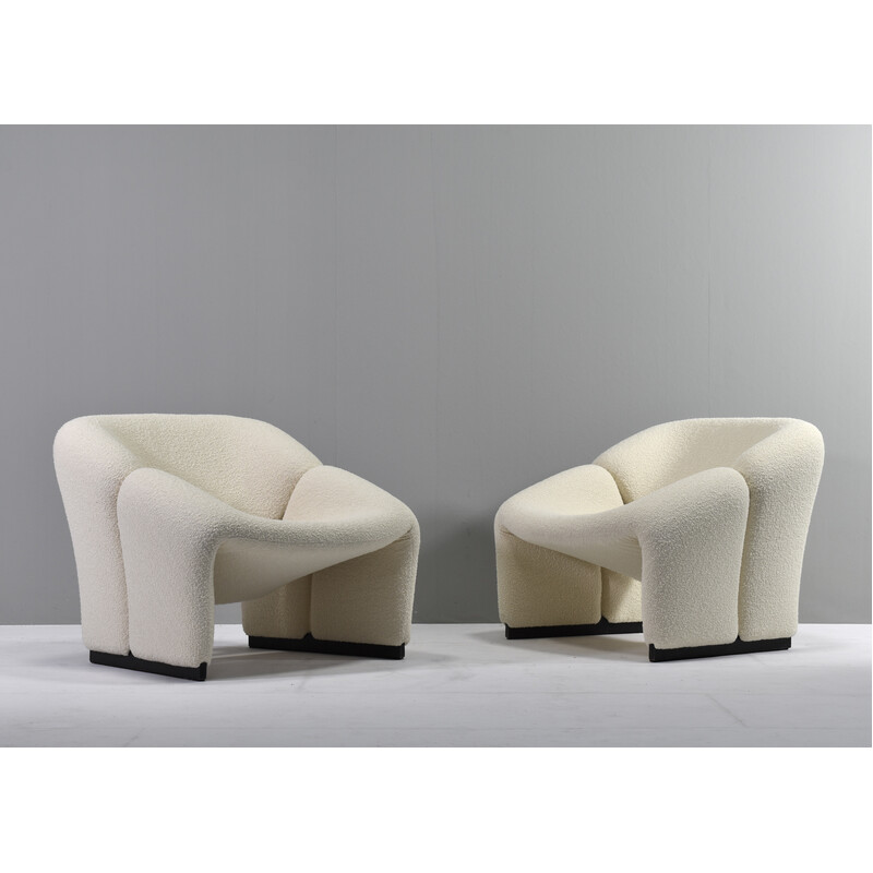 Pair of vintage 1st Edition F580 Groovy armchairs by Pierre Paulin for Artifort, Netherlands 1966