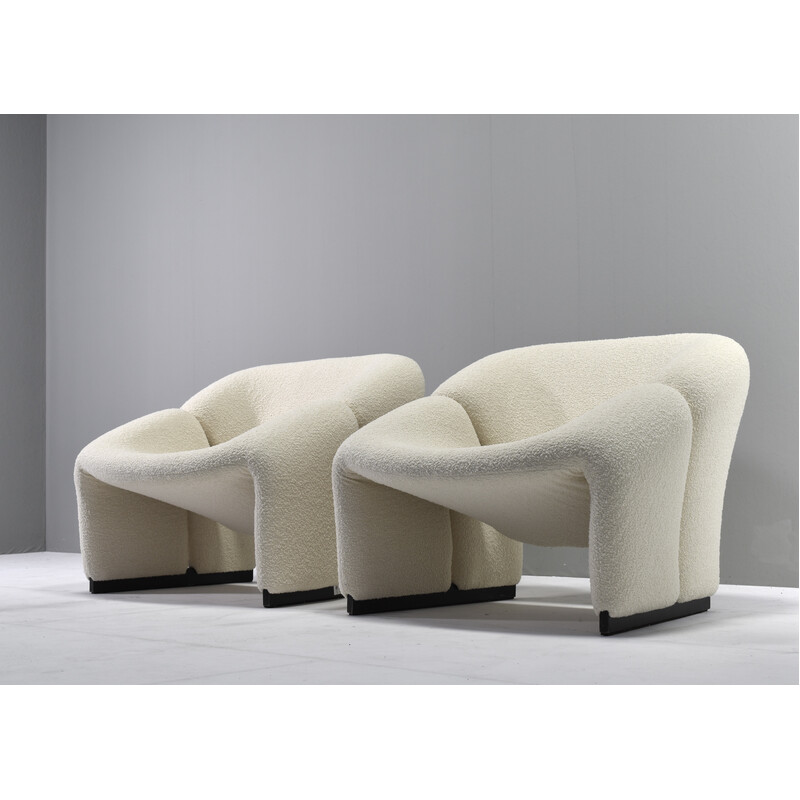 Pair of vintage 1st Edition F580 Groovy armchairs by Pierre Paulin for Artifort, Netherlands 1966