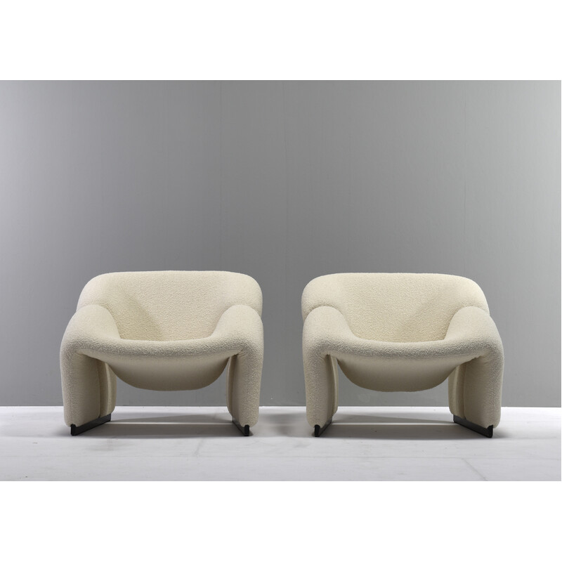 Pair of vintage 1st Edition F580 Groovy armchairs by Pierre Paulin for Artifort, Netherlands 1966