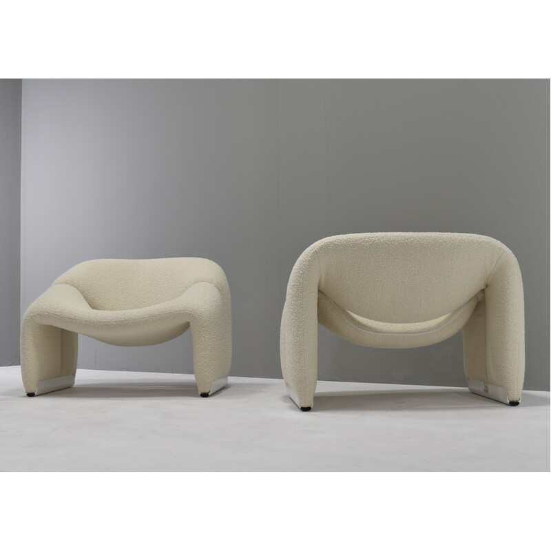 Pair of vintage F598 Groovy armchairs by Pierre Paulin for Artifort, Netherlands 1972