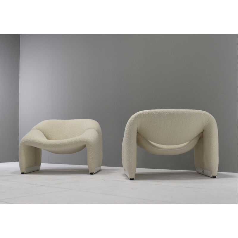 Pair of vintage F598 Groovy armchairs by Pierre Paulin for Artifort, Netherlands 1972