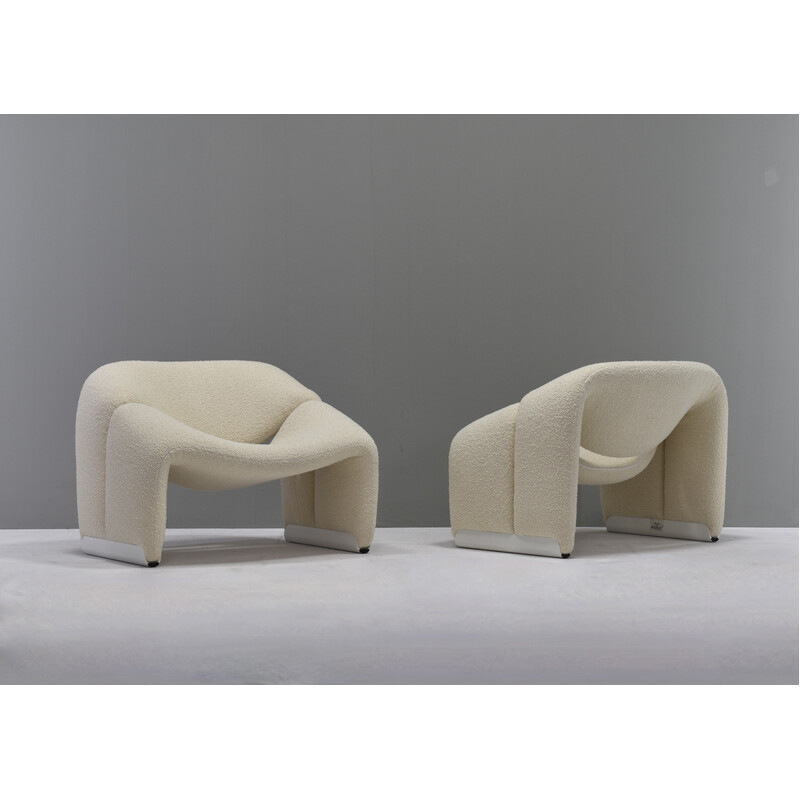 Pair of vintage F598 Groovy armchairs by Pierre Paulin for Artifort, Netherlands 1972