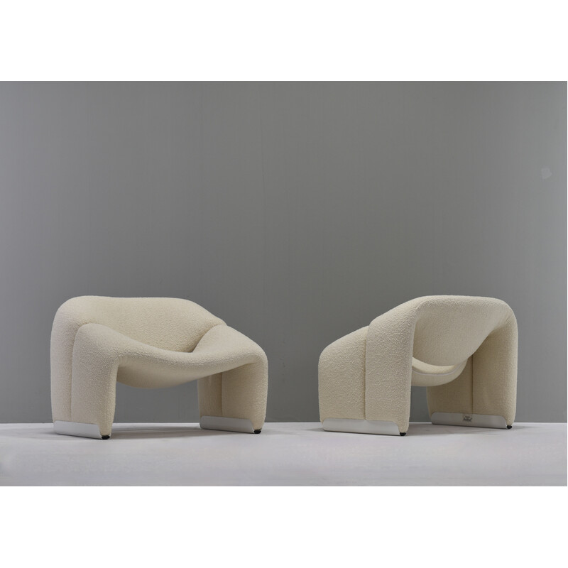 Pair of vintage F598 Groovy armchairs by Pierre Paulin for Artifort, Netherlands 1972