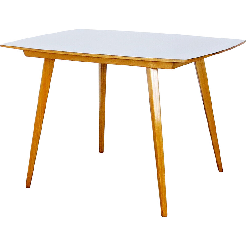 Mesa de comedor vintage de madera, 1958