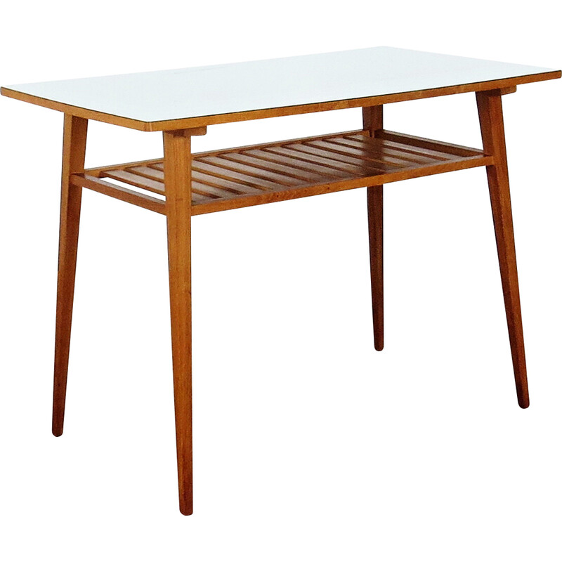 Mesa de comedor vintage con tablero de plástico, 1958