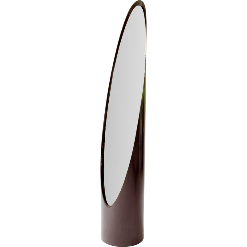 Vintage Unghia mirror in fiberglass by Rodolfo Bonetto, Italy 1970s