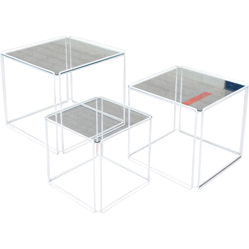 Set of 3 nesting tables "Isocele" by Max Sauze - 1970s