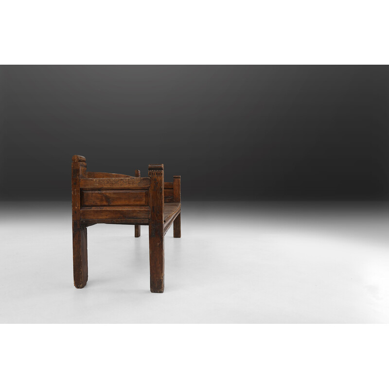 Vintage wooden bench, France 1800s