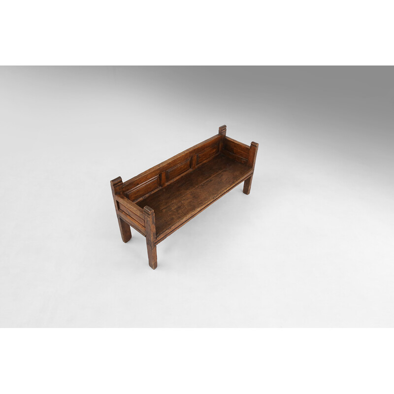 Vintage wooden bench, France 1800s