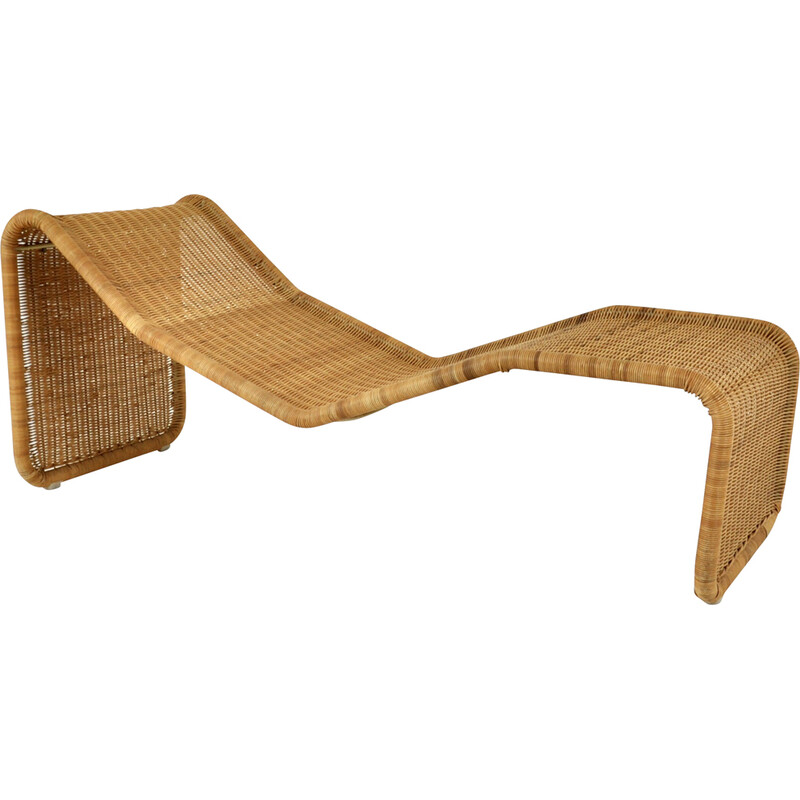 Cadeira Vintage P3s rattan lounge por Tito Agnoli, 1960