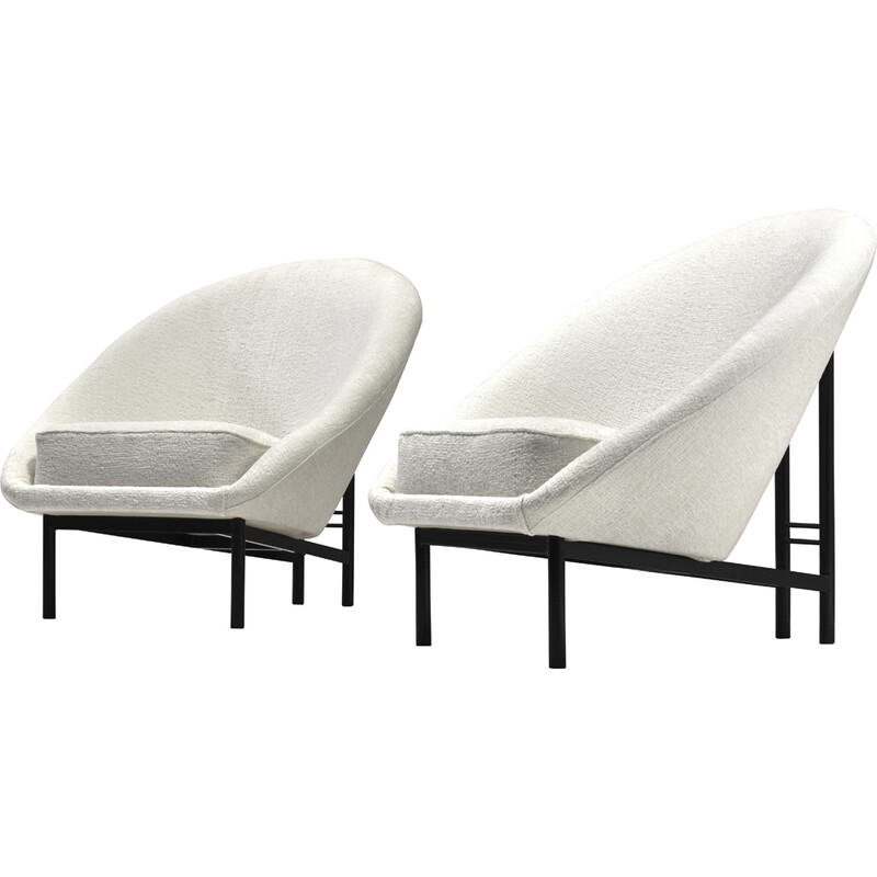Pair of vintage F115 armchairs by Theo Ruth for Artifort, Netherlands 1958