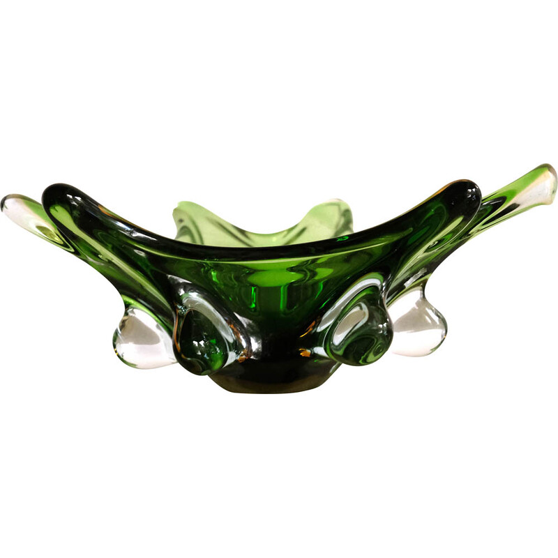 vase vintage italien - verre vert