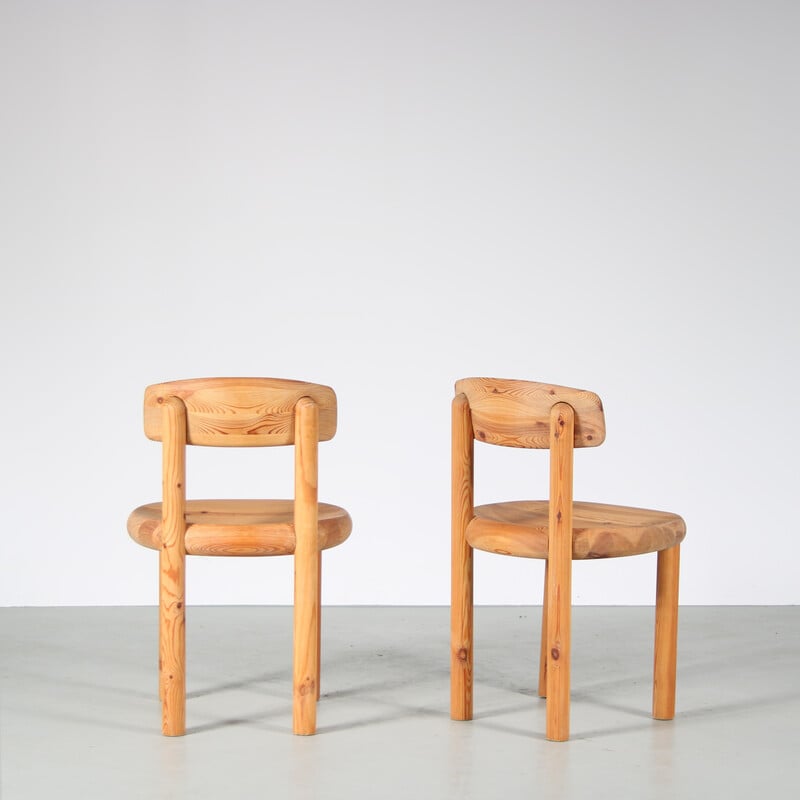 Par de cadeiras de pinho vintage da Rainer Daumiller para Hirtshals Sawmill, Dinamarca 1970s