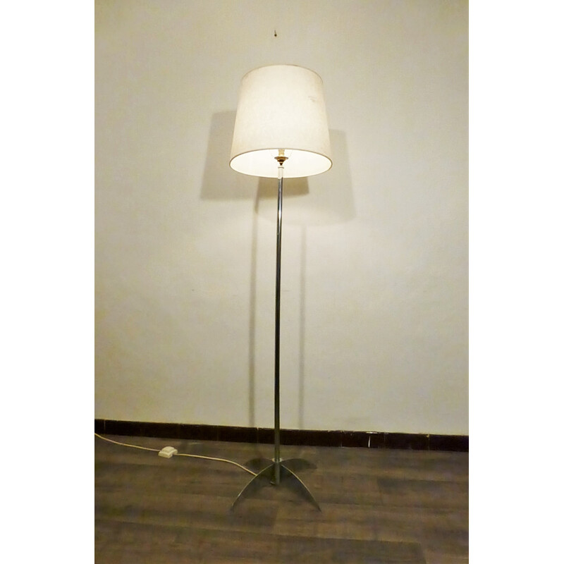 Chrome-plated vintage floor lamp - 1960s