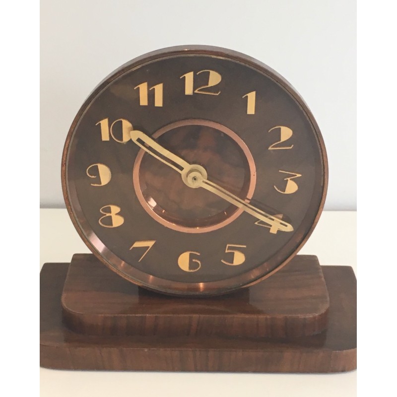 Horloge de table vintage Art Déco, France 1930