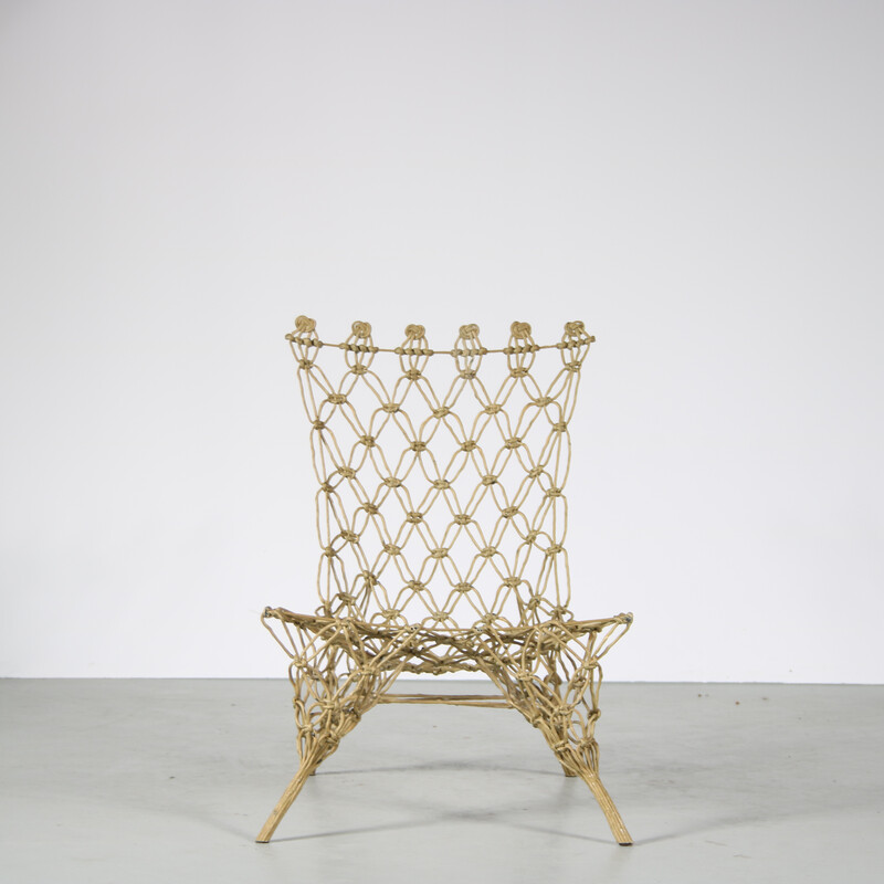 Vintage "Knotted" fauteuil in gevlochten koord van Marcel Wander voor Droog Design, Nederland 1990