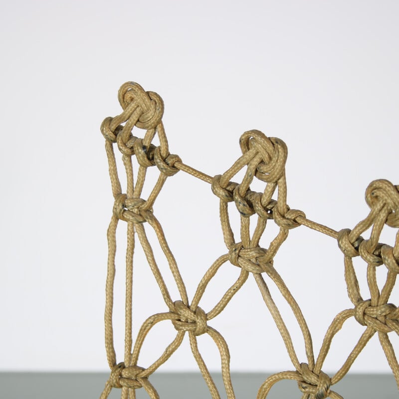 Poltrona vintage "Knotted" in corda intrecciata di Marcel Wander per Droog Design, Paesi Bassi anni '90