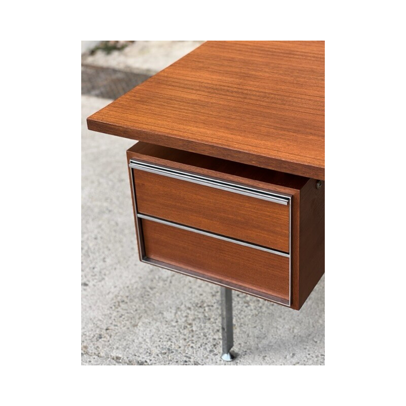 Vintage teakhouten bureau van Alain Richard, 1960