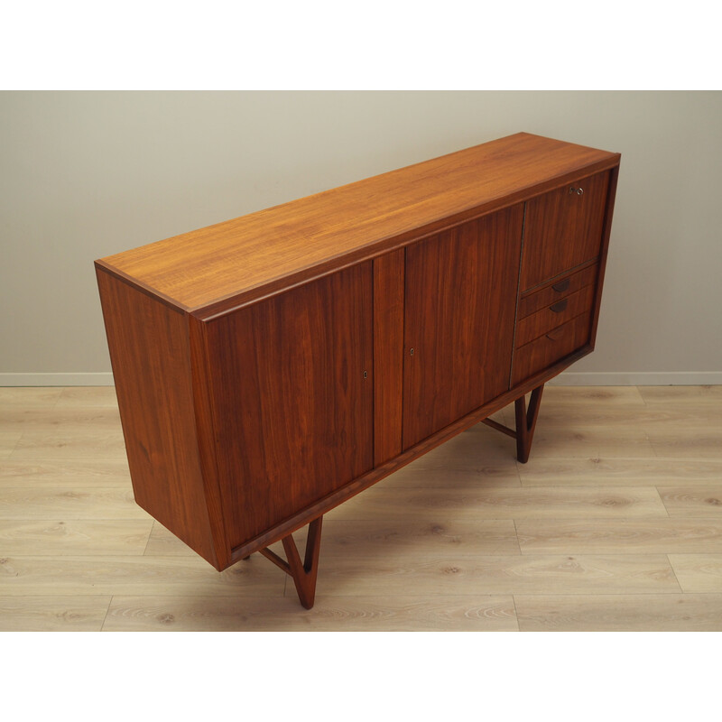 Vintage Danish teak highboard by Kurt Østervig, 1960s