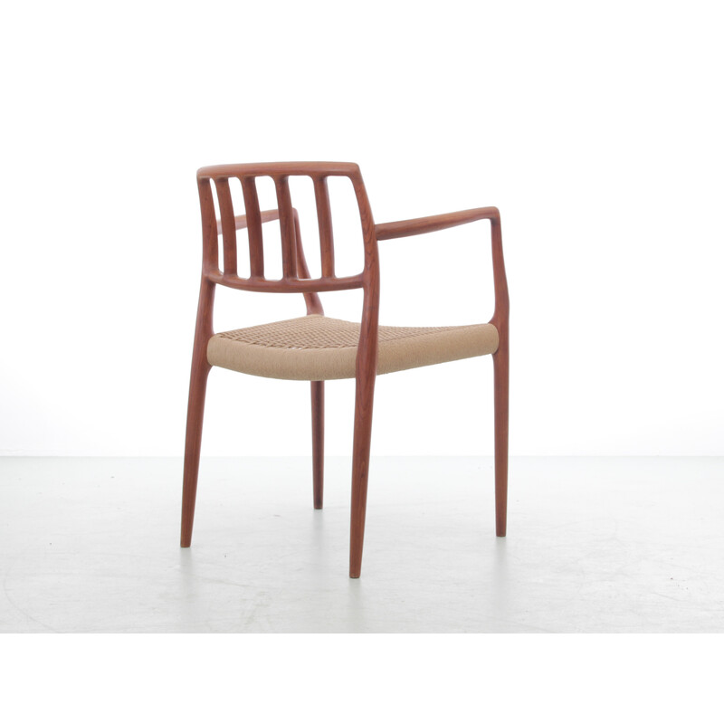 Set of 4 Scandinavian vintage armchairs model 66 in teak by Niels O. Møller