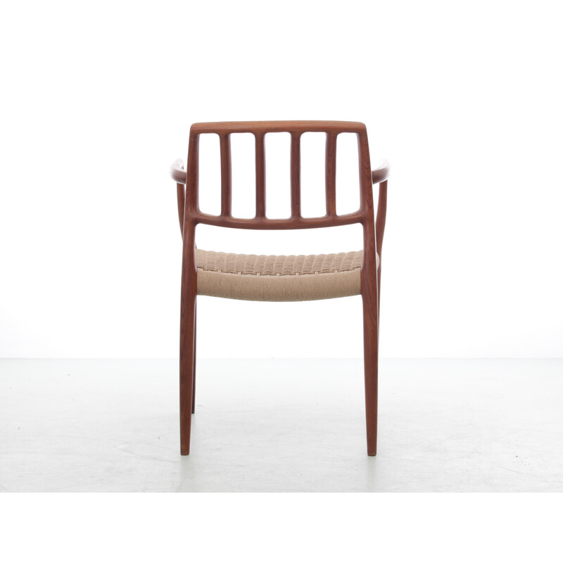 Set of 4 Scandinavian vintage armchairs model 66 in teak by Niels O. Møller