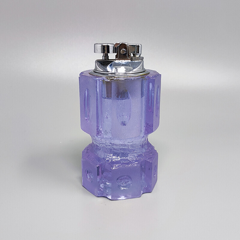 Conjunto de fumadores Vintage Purple em vidro Murano por Antonio Imperatore, Itália 1970s