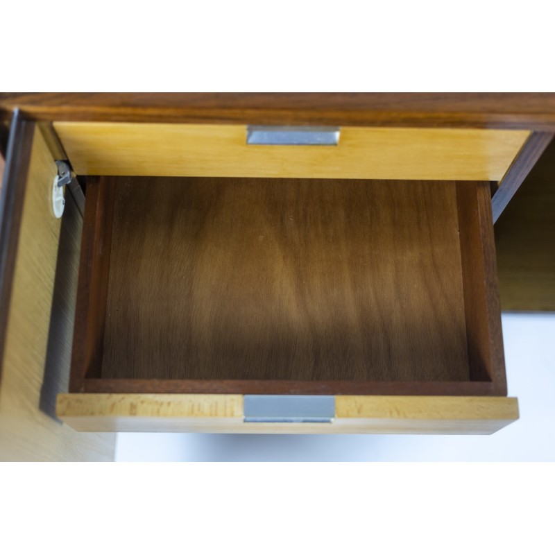 Vintage rosewood sideboard with four front doors, 1970