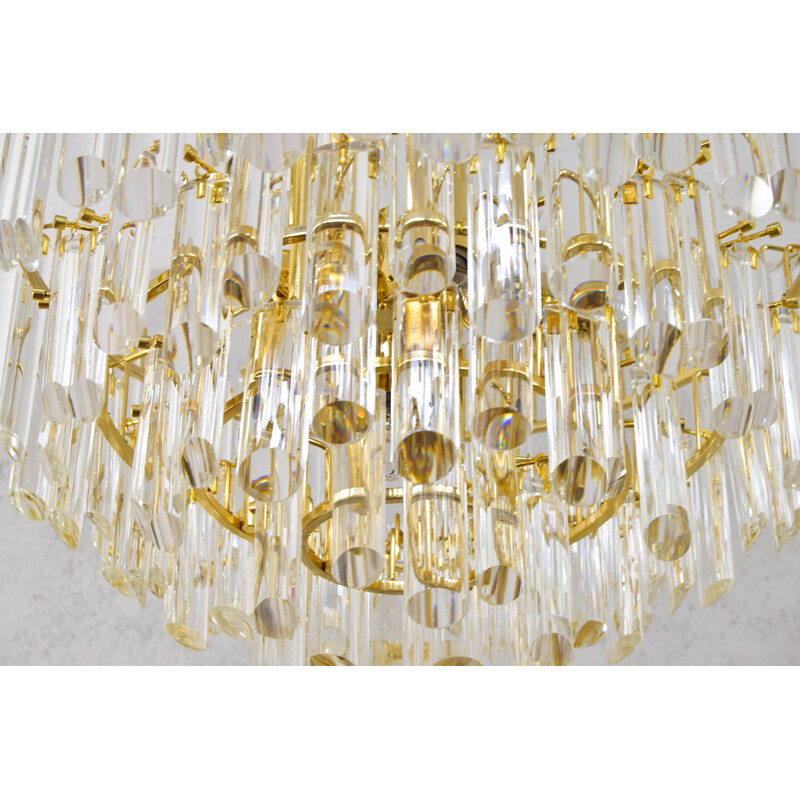Mid century Italian Murano crystal chandelier by Venini