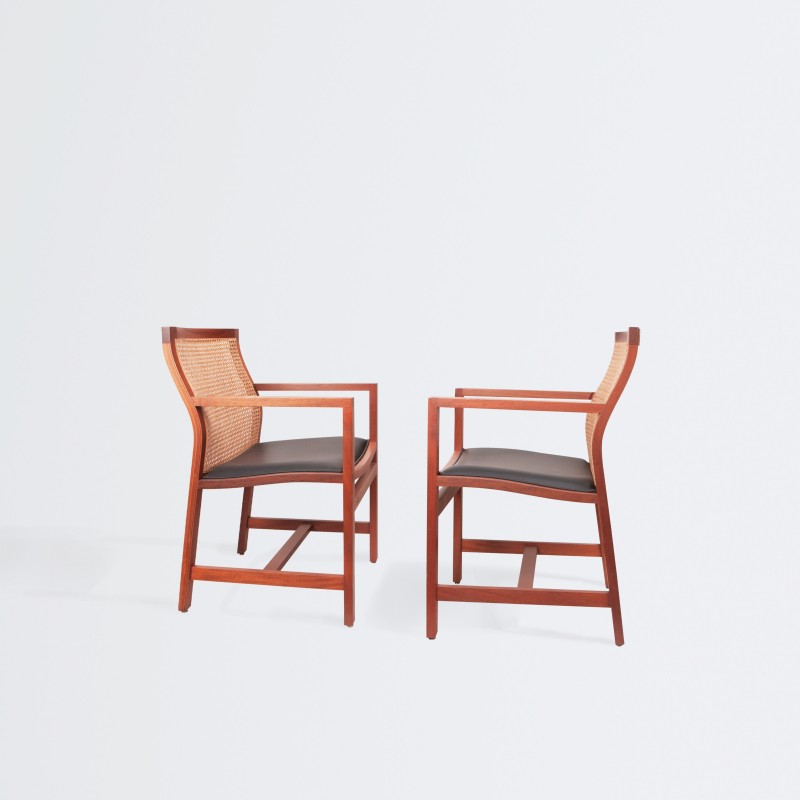 Set of 6 vintage armchairs by Rud Thygesen and Johnny Sørensen, Denmark 1980s