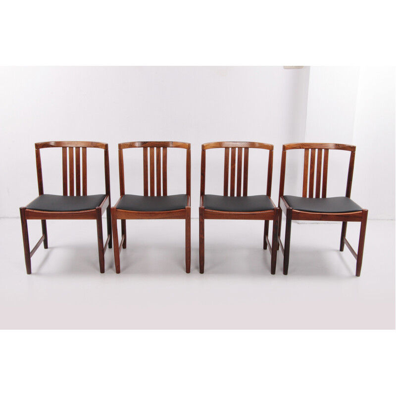 Conjunto de 4 cadeiras vintage da Illum Wrapsø, Dinamarca Anos 60