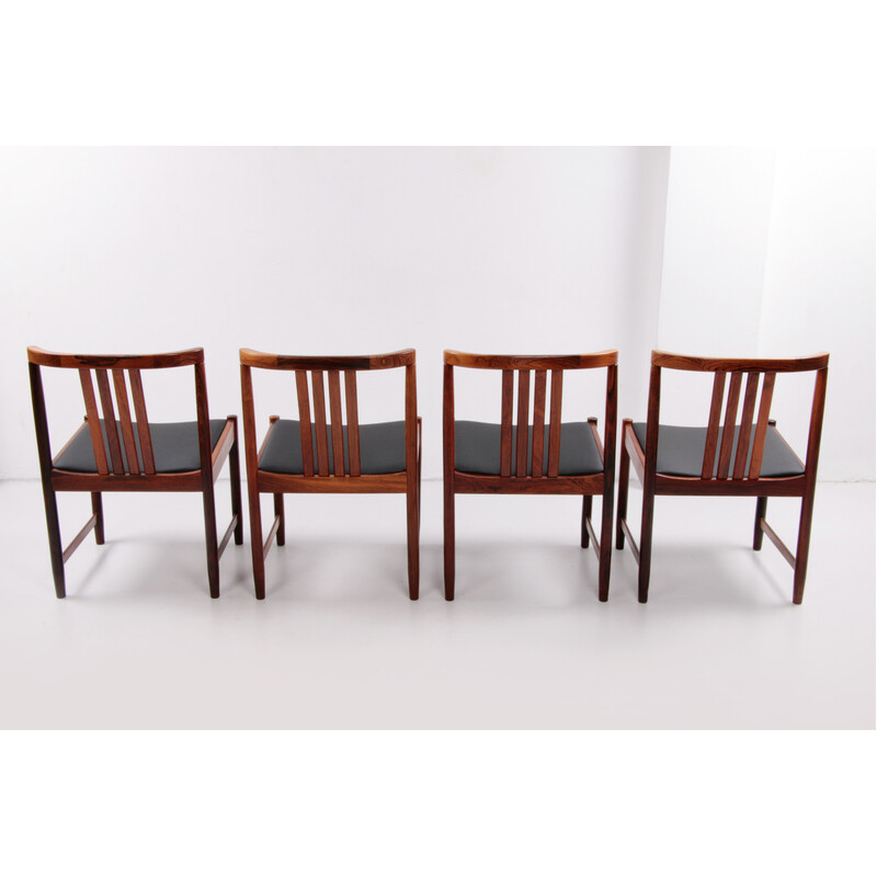 Ensemble de 4 chaises vintage par Illum Wrapsø, Danemark 1960