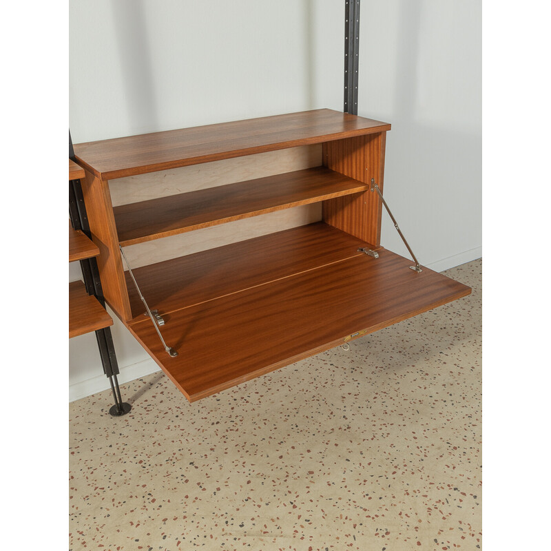 Vintage shelving system in walnut veneer by Richard Neutra, Switzerland 1960s