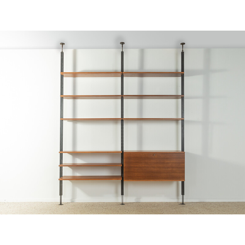 Vintage shelving system in walnut veneer by Richard Neutra, Switzerland 1960s