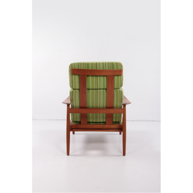 Vintage model Fd164 armchair with ottoman by Arne Vodder, Denmark 1960s